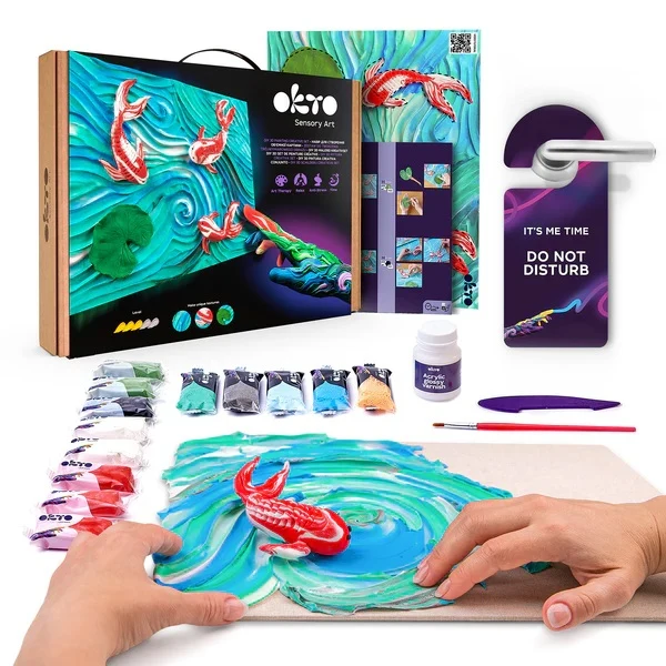 Sensory Art 3D Painting Koi Carps 10002 - Image 2