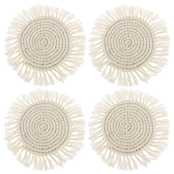 Set of 4 Macrame Coasters CB178719 - Image 2