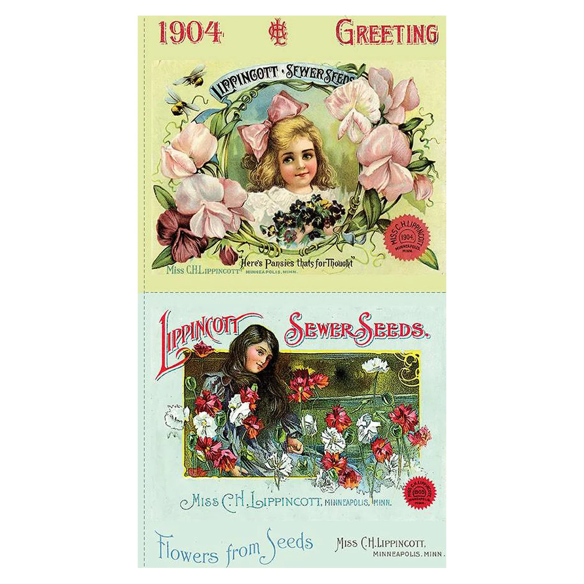 Sewing Seeds Collection Pillow Sham Panel PD15680