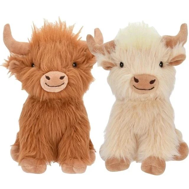 Shaggy Highland Cow Assorted Dog Toy 37467