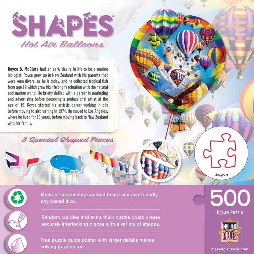 Shapes - Hot Air Balloons 500 Piece Jigsaw Puzzle 32289 - Image 3