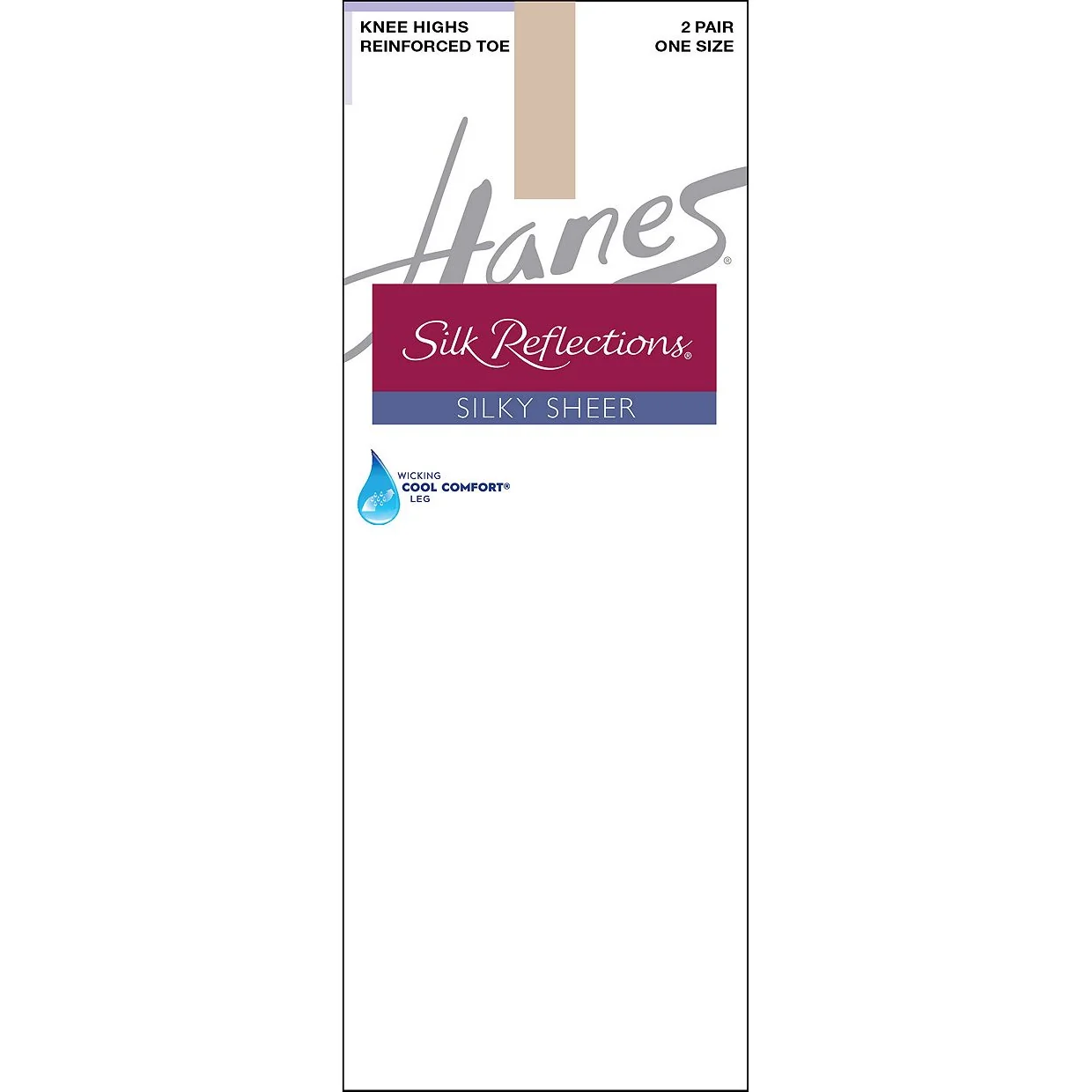 Silk Reflections Knee Highs Reinforced Toe 00775 2-pair pack - Image 4