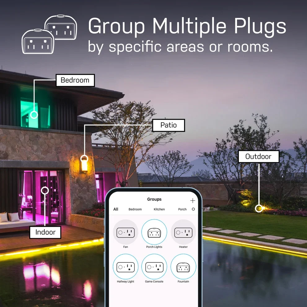 Smart WiFi Dual Outlet Outdoor Plug PLUG/WIFI/WP - Image 6