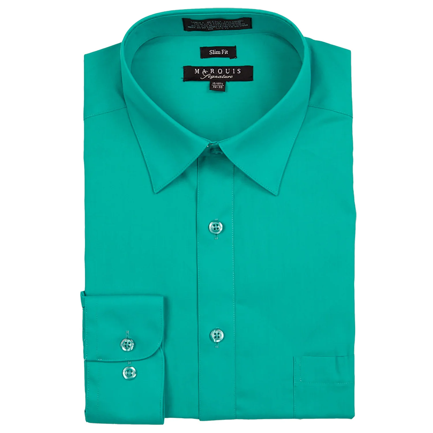 Solid Slim Fit Dress Shirts 009SL - Image 2