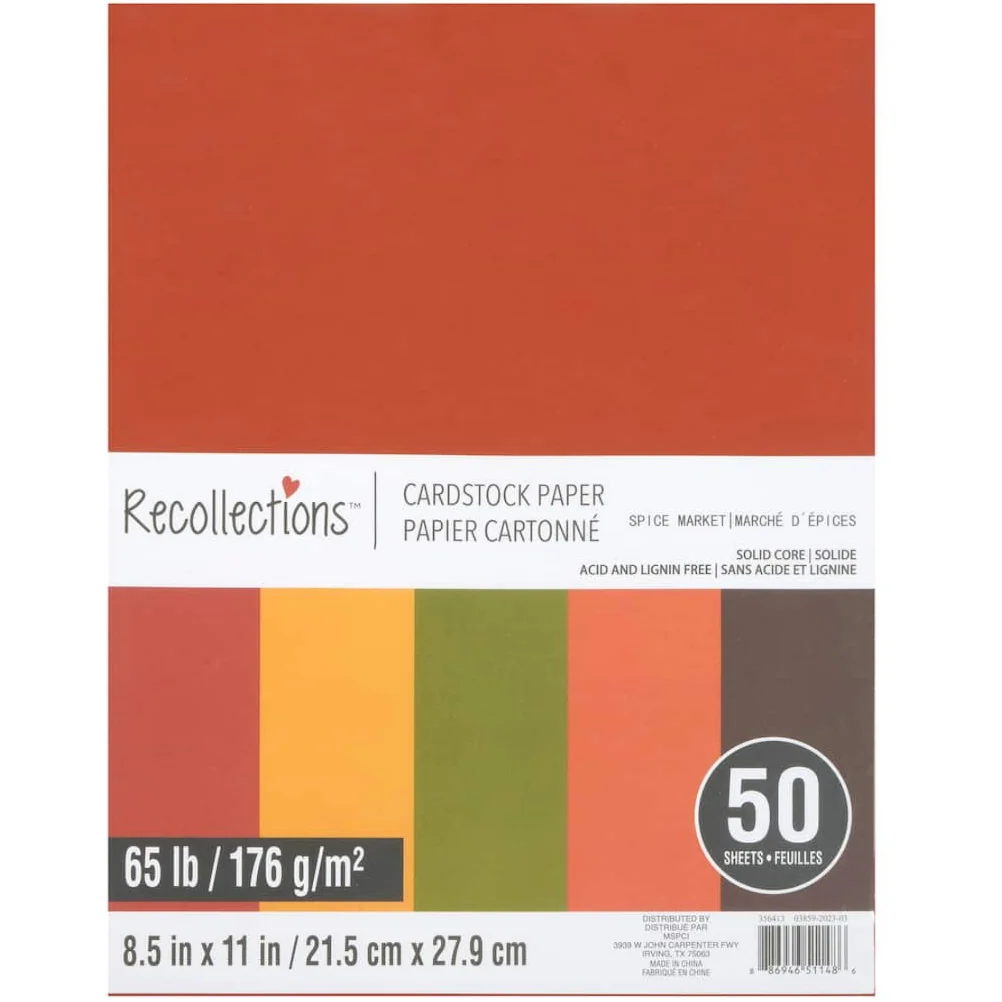 Spice Market 8.5" x 11" Cardstock Paper CARD302