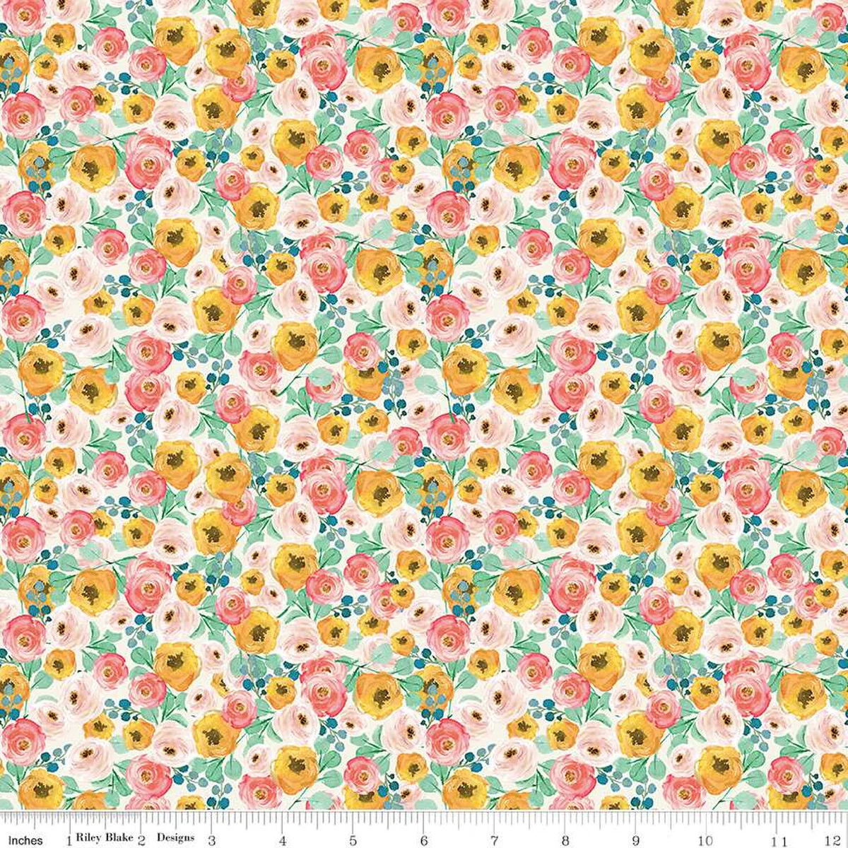 Spring Gardens Collection Floral Cotton Fabric C14112 - Image 3