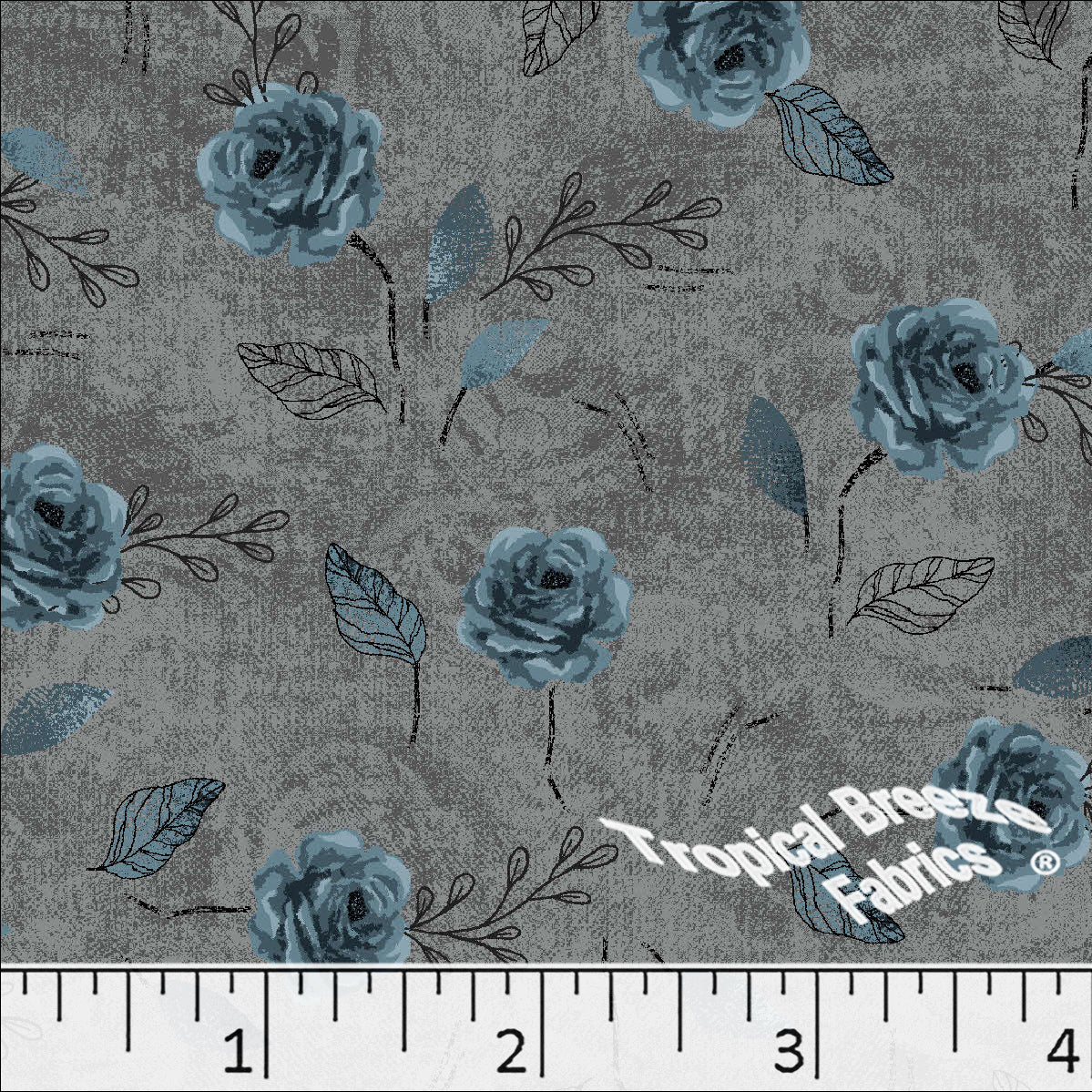 Standard Weave Floral Design Poly Cotton Dress Fabric 6225 - Image 2