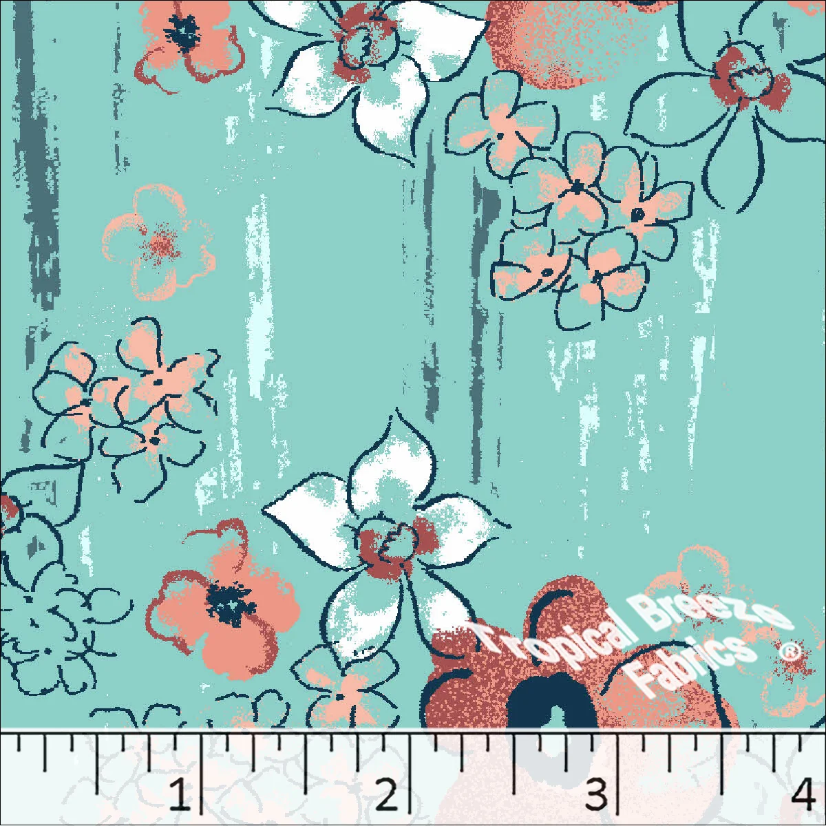 Standard Weave Floral Dress Fabric 6201 - Image 4