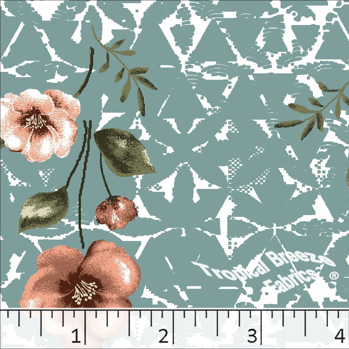 Standard Weave Floral Poly Cotton Dress Fabric 6235 - Image 3