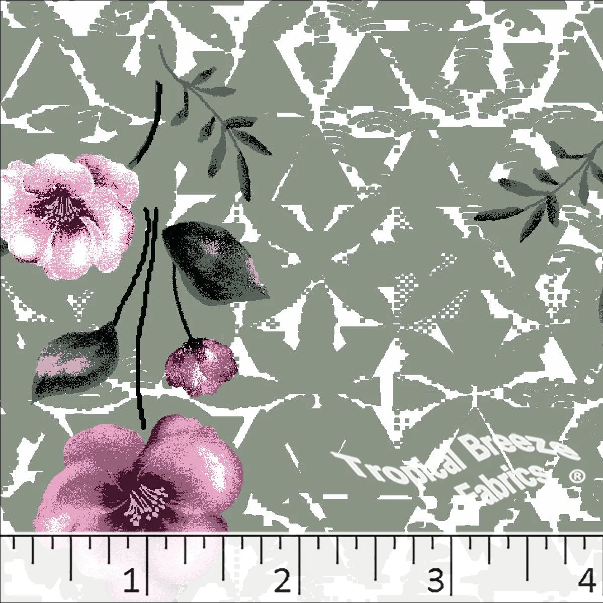 Standard Weave Floral Poly Cotton Dress Fabric 6235 - Image 4