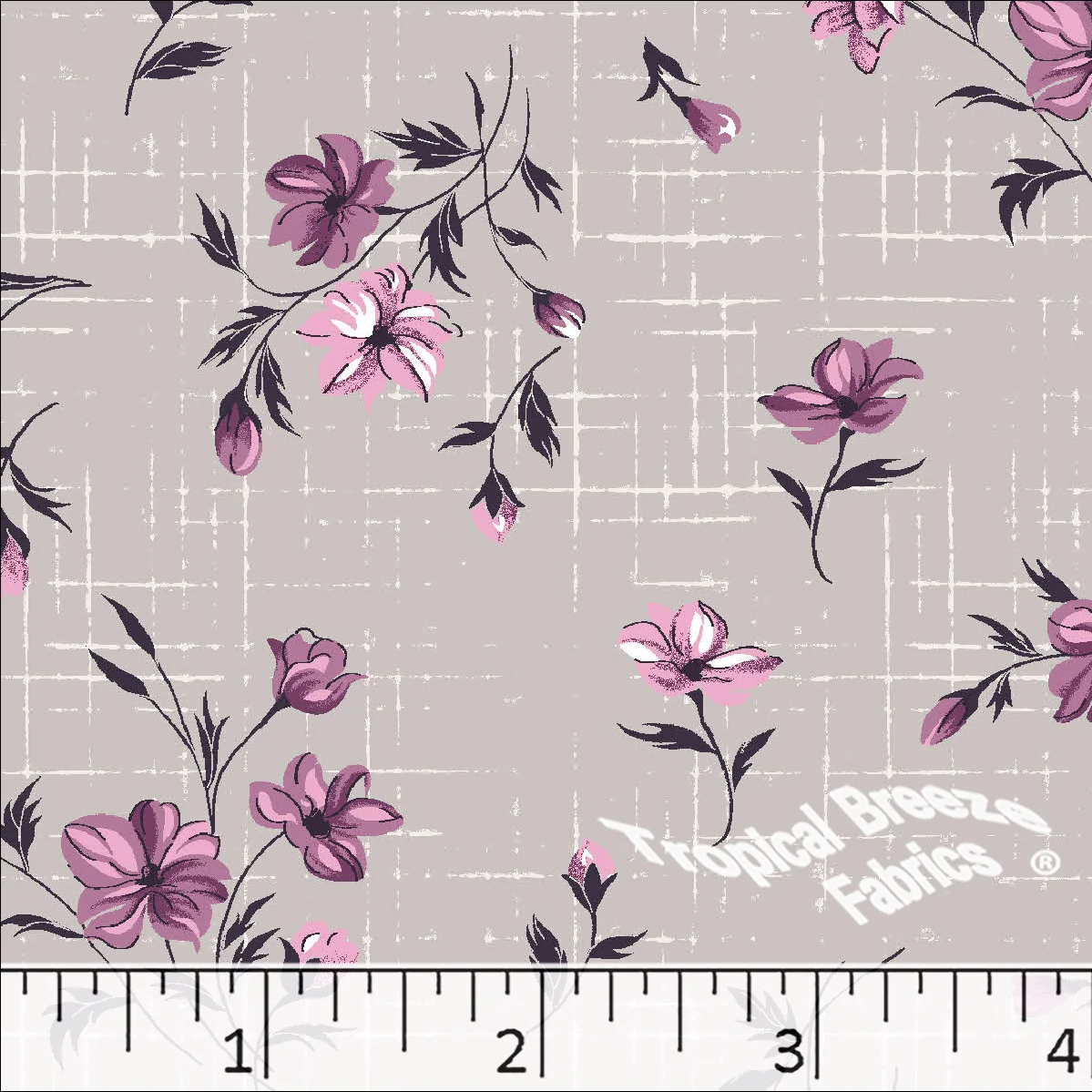 Standard Weave Floral Poly Cotton Dress Fabric 6276