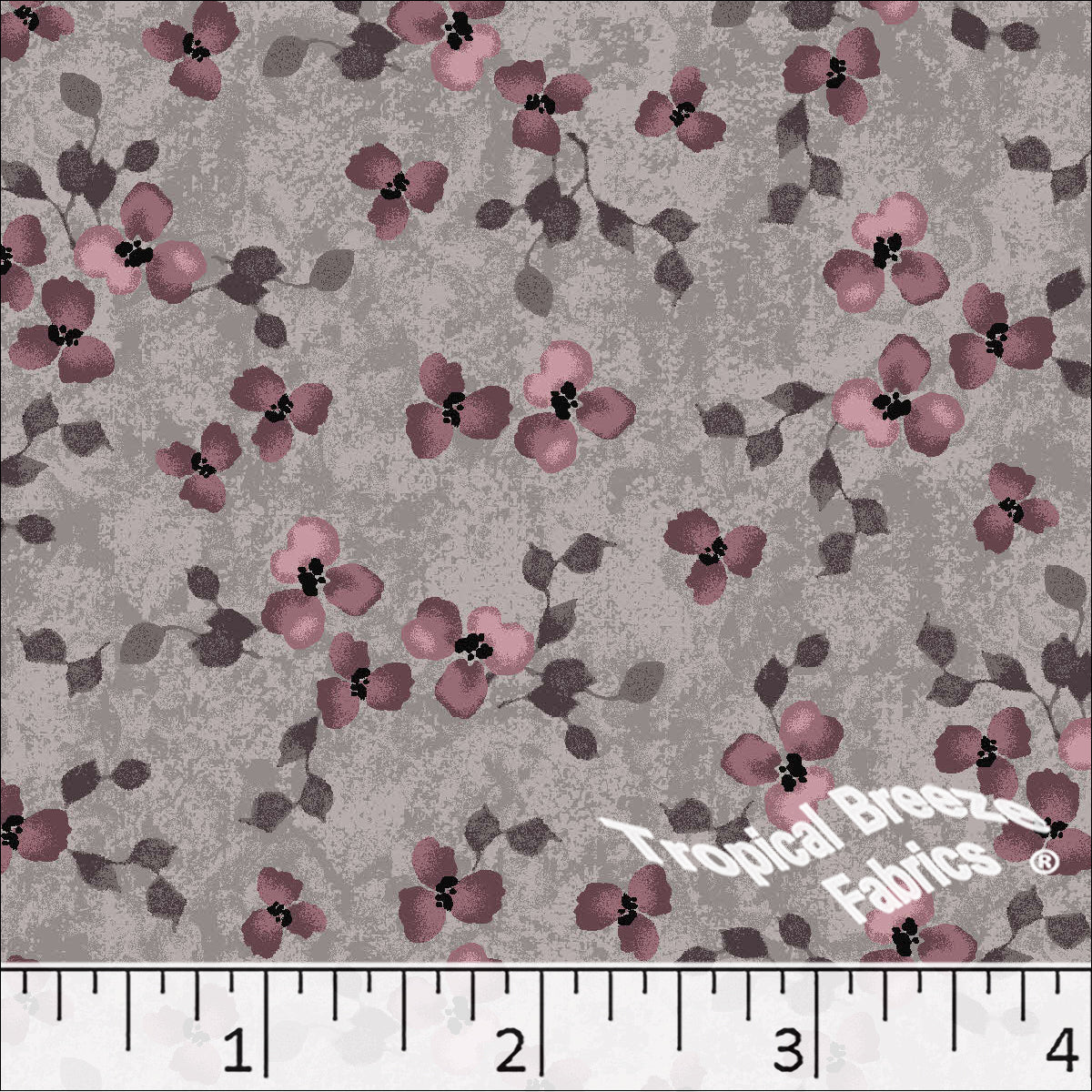 Standard Weave Floral Print Poly Cotton Fabric 6191