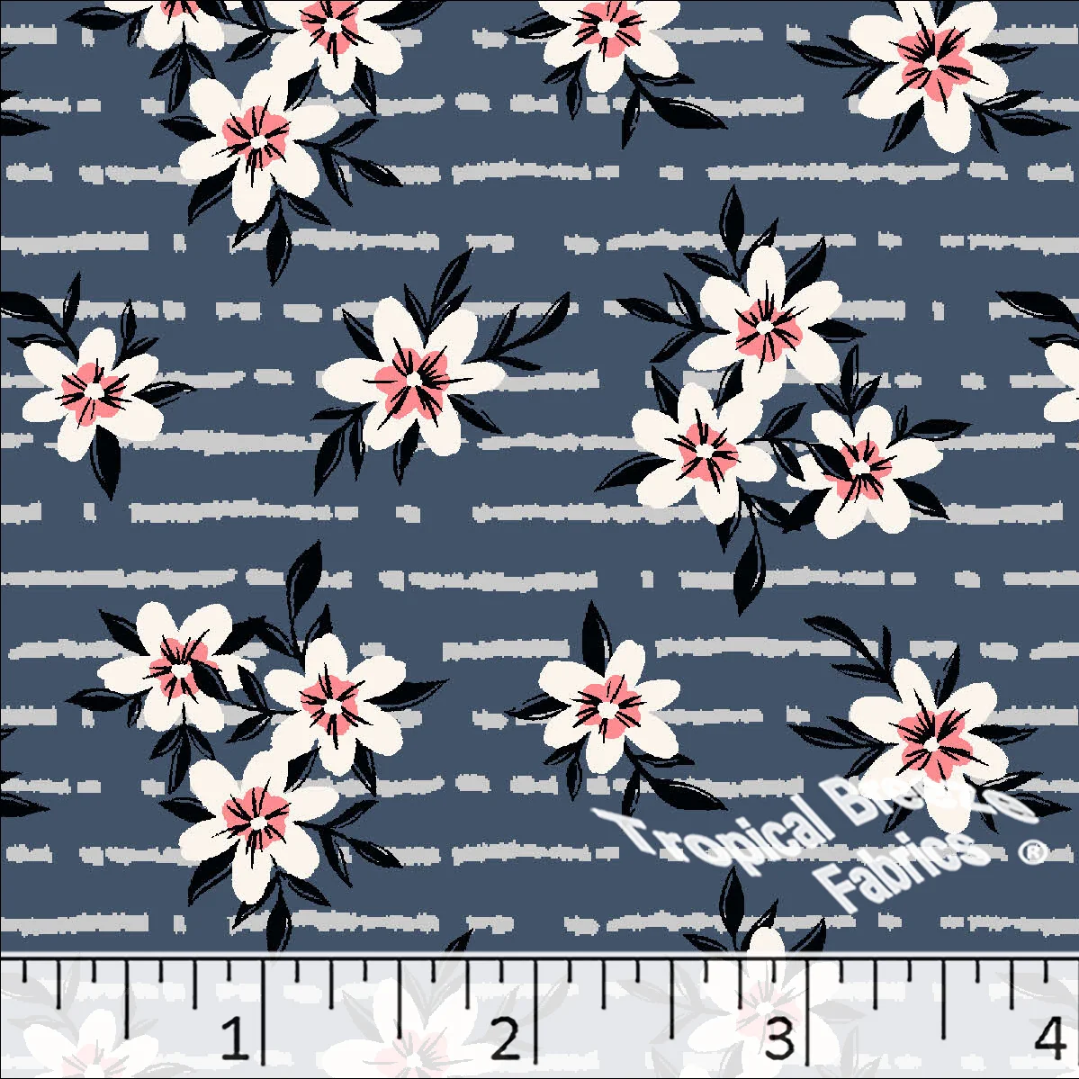 Standard Weave Floral Print Poly Cotton Fabric 6295 - Image 2