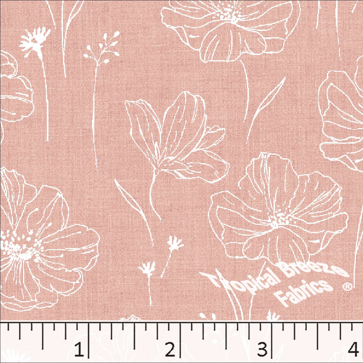 Standard Weave Large Floral Poly Cotton Dress Fabric 6230 - Image 2