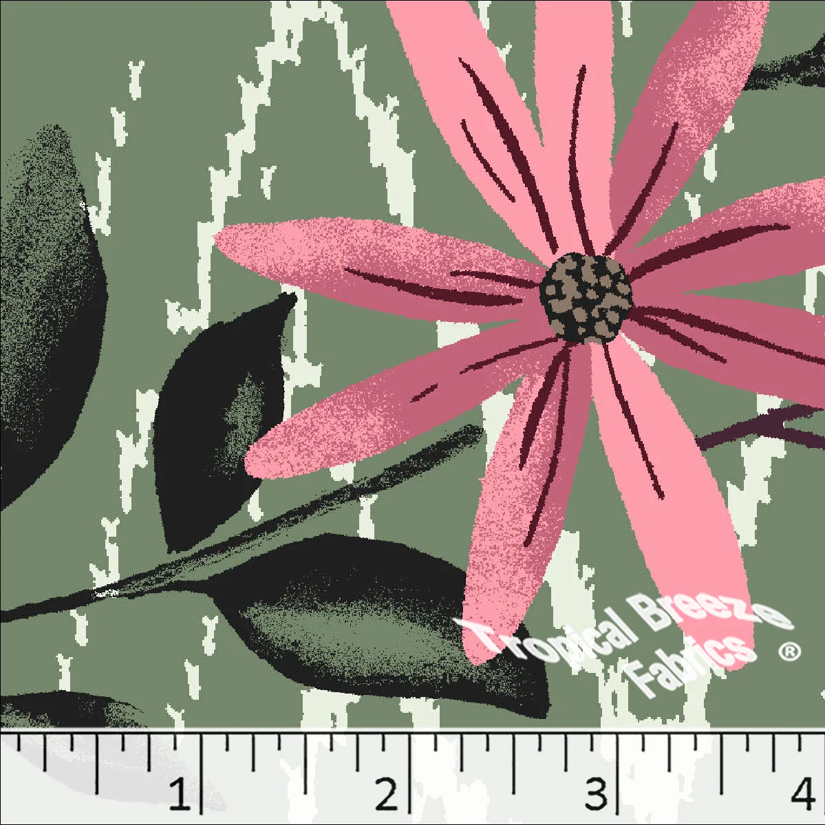 Standard Weave Large Floral Poly Cotton Fabric 6203 - Image 2