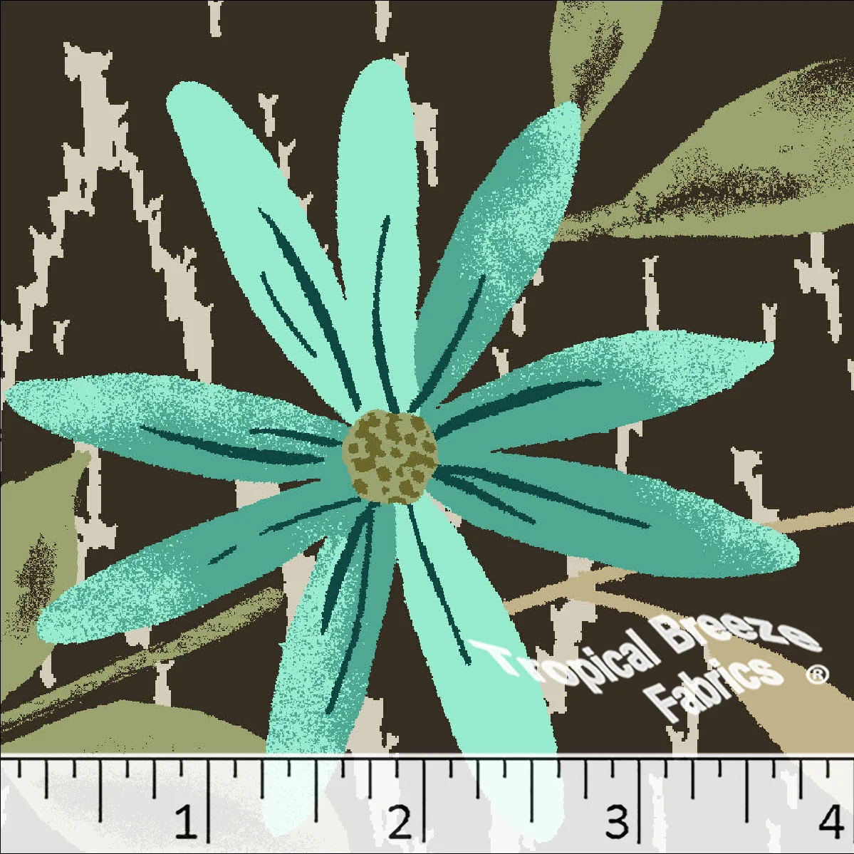 Standard Weave Large Floral Poly Cotton Fabric 6203 - Image 4
