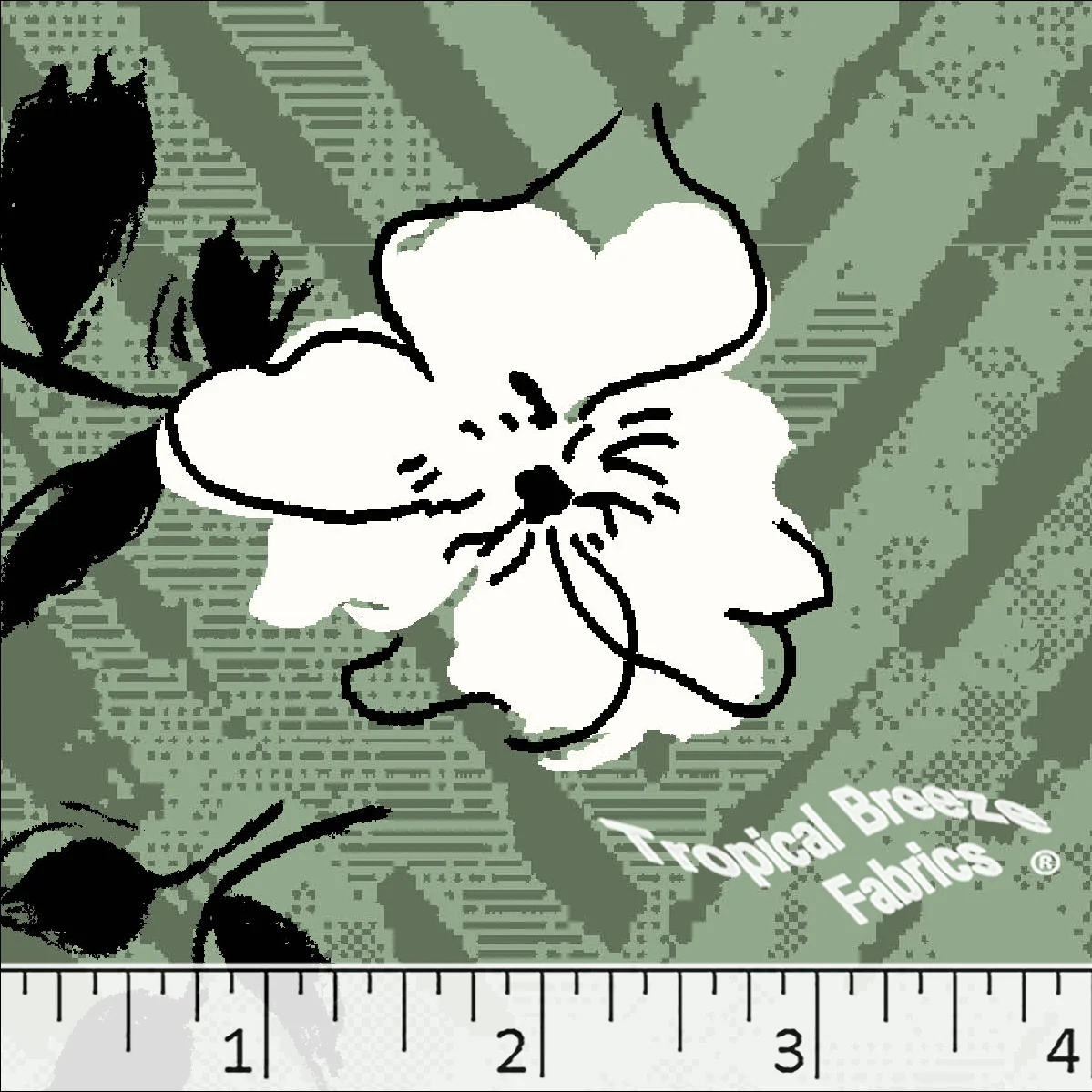 Standard Weave Large Floral Poly Cotton Fabric 6234 - Image 3