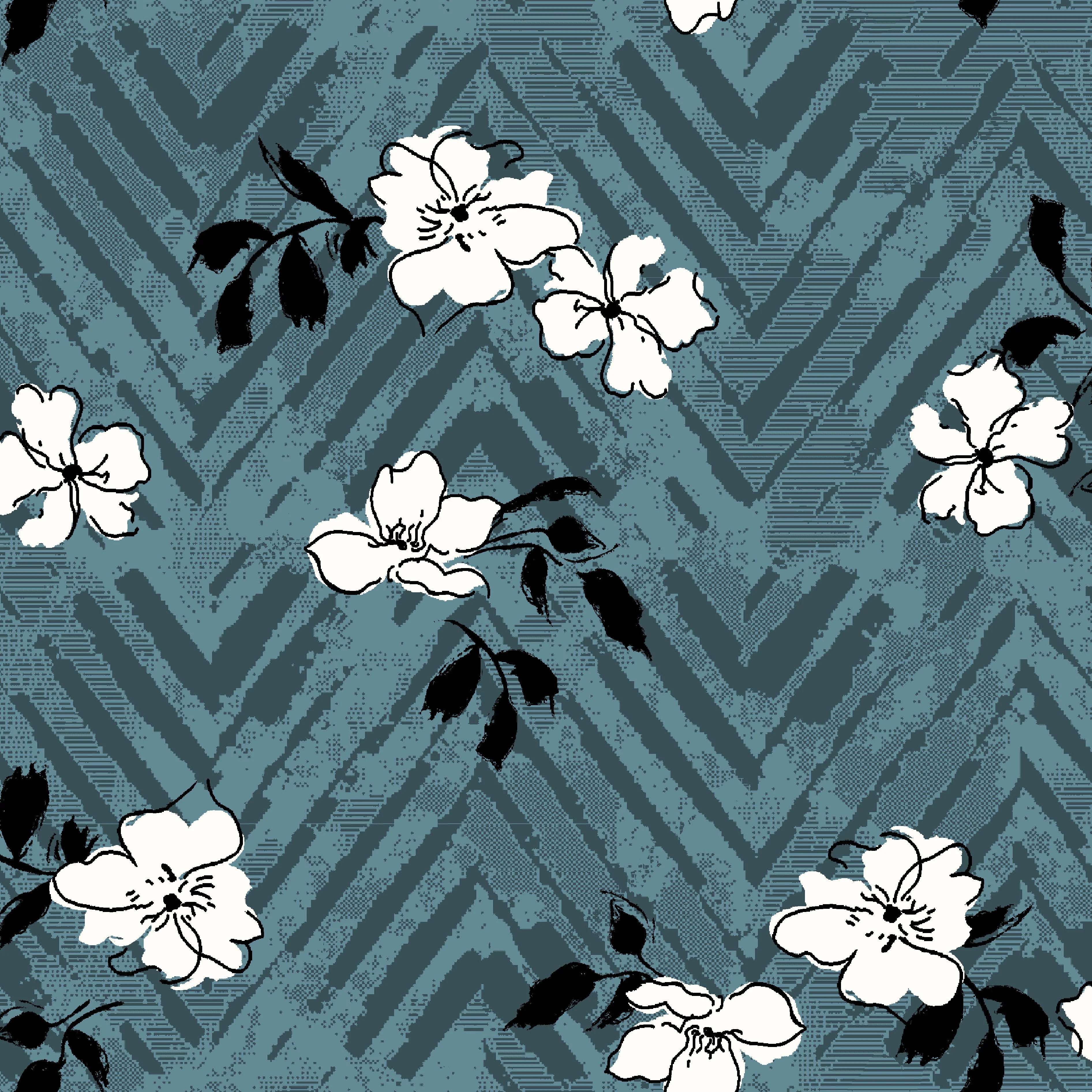 Standard Weave Large Floral Poly Cotton Fabric 6234 - Image 6