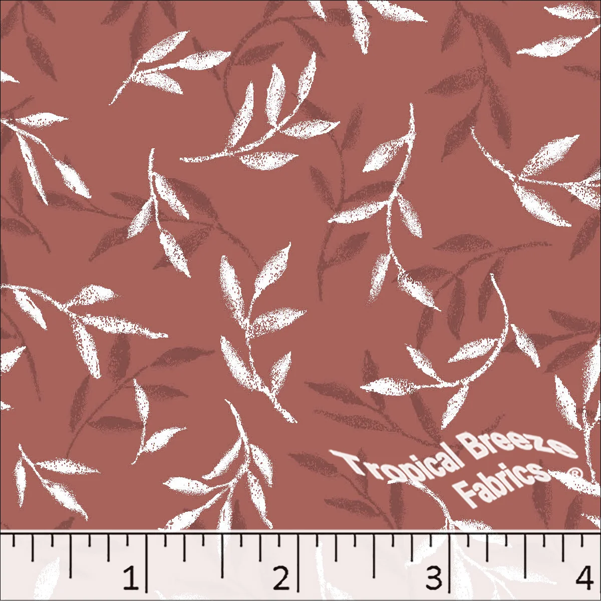 Standard Weave Leafy Poly Cotton Dress Fabric 6275 - Image 2