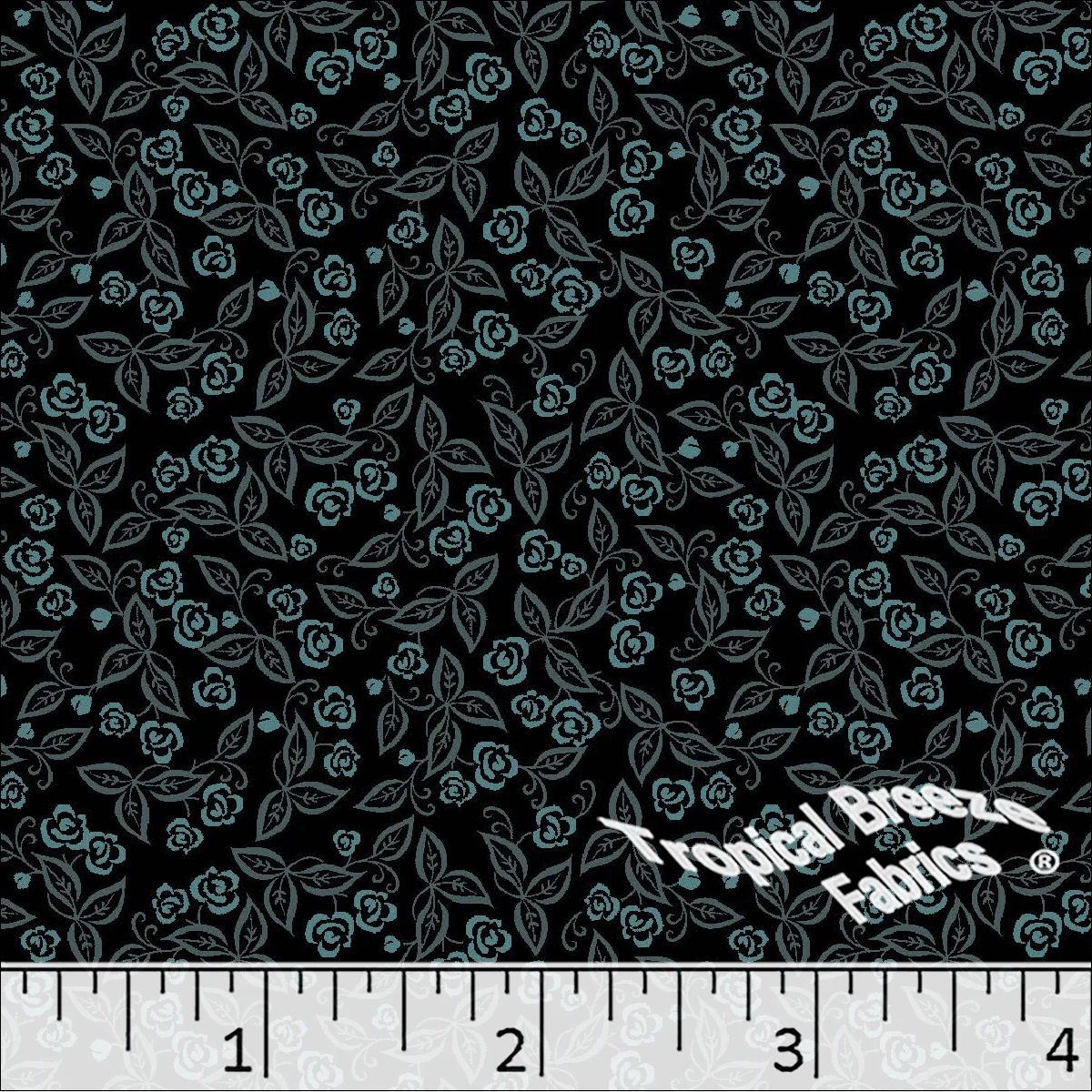 Standard Weave Small Floral Print Poly Cotton Fabric 6151 - Image 4