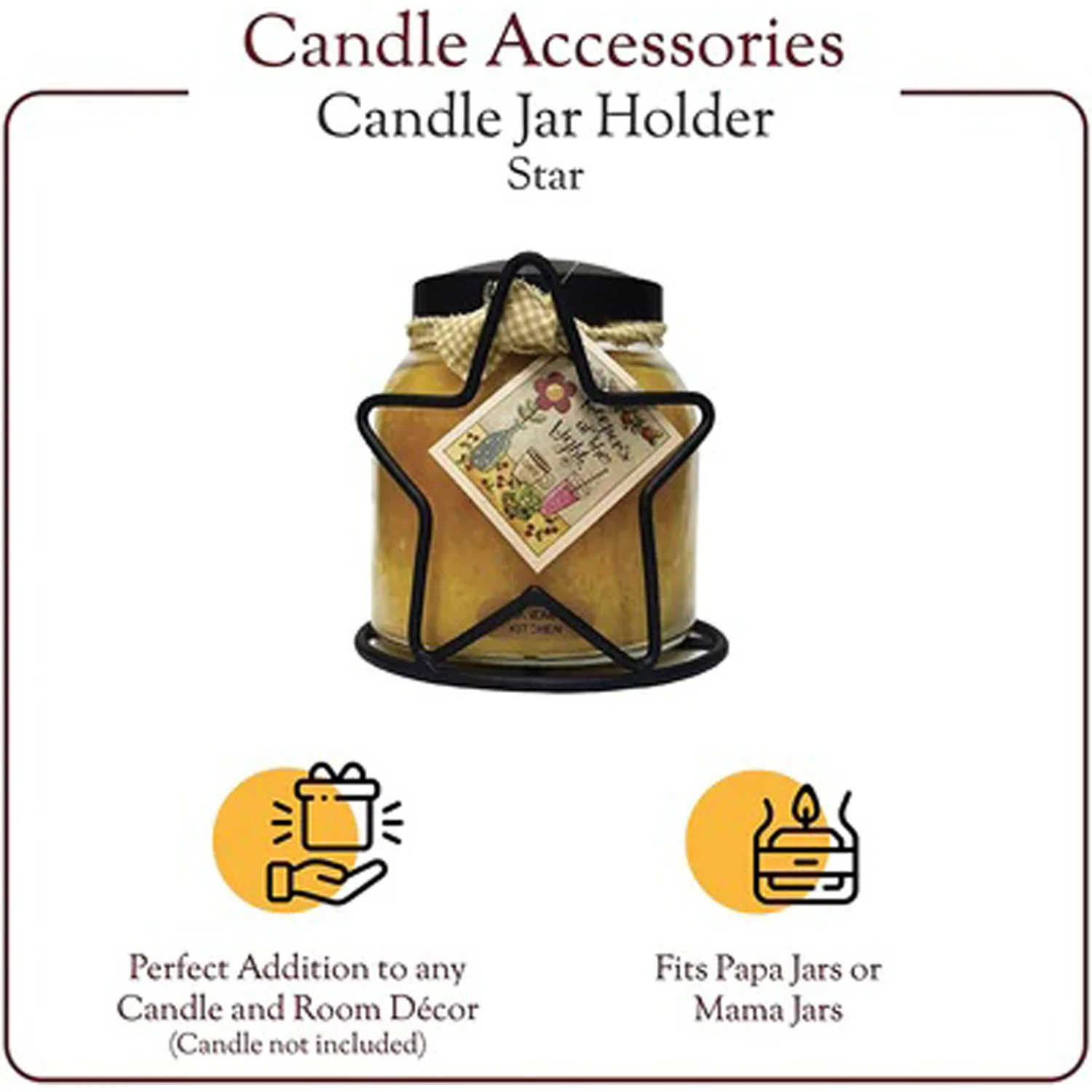 Star Candle Jar Holder CA02 - Image 2