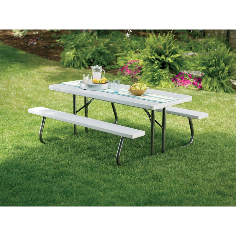Steel White Folding Picnic Table 2119 - Image 3