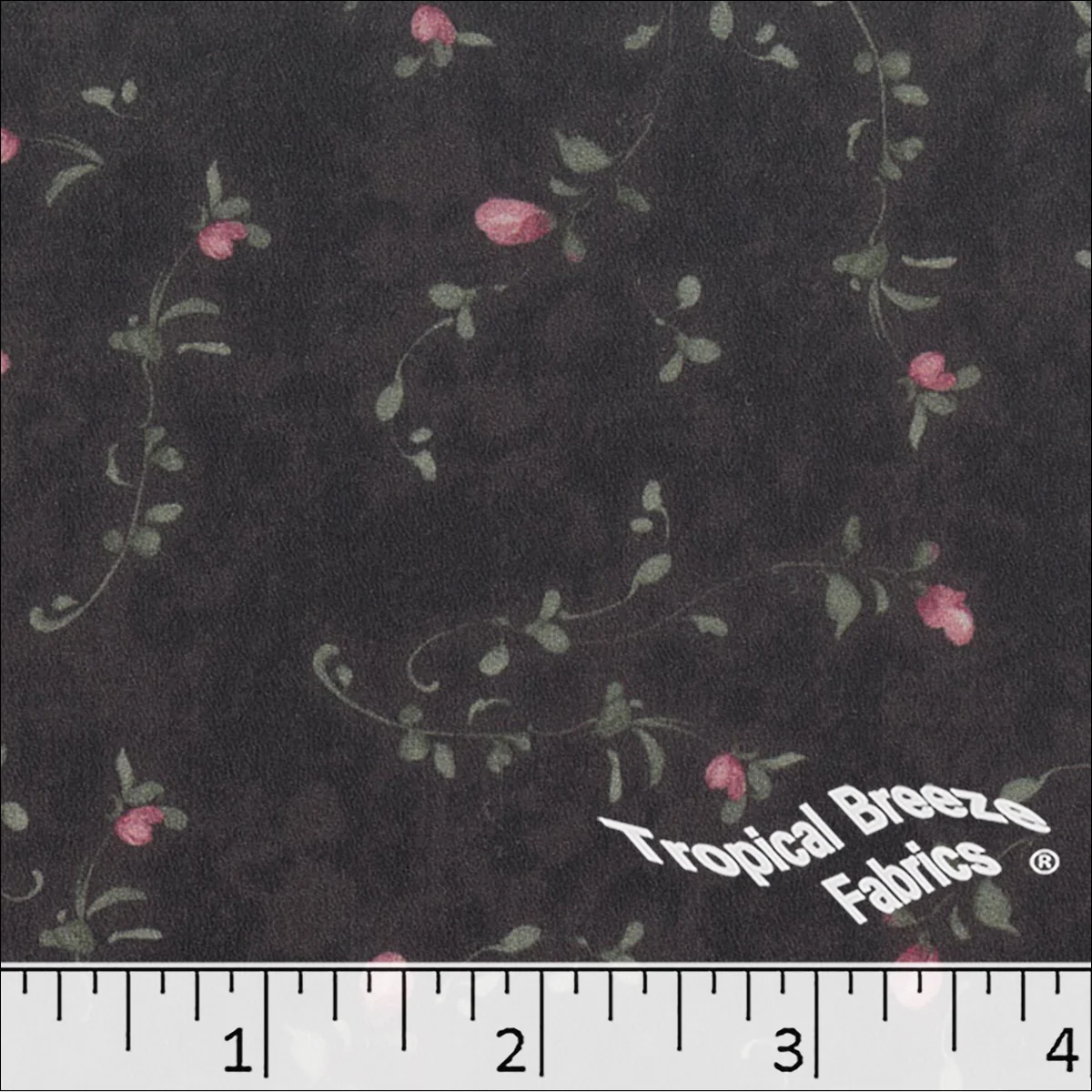 Stretch Crepe Floral Print Polyester Fabric 042615 - Image 3