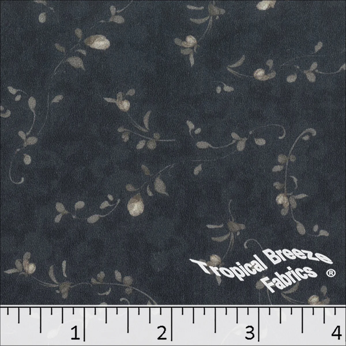 Stretch Crepe Floral Print Polyester Fabric 042615 - Image 4