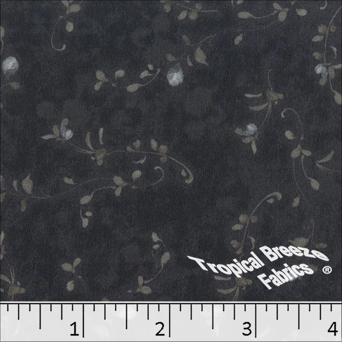 Stretch Crepe Floral Print Polyester Fabric 042615 - Image 5
