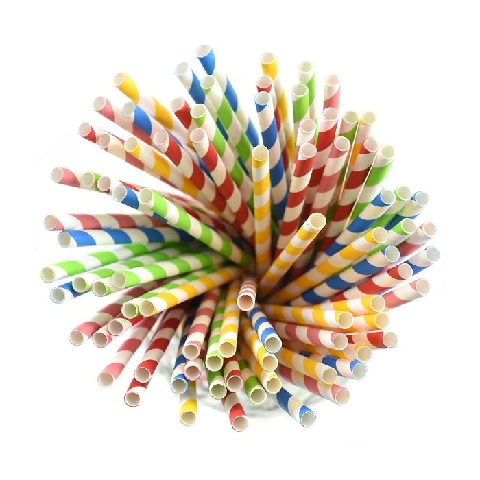 Stripes Paper Party Straws 4022 - Image 2