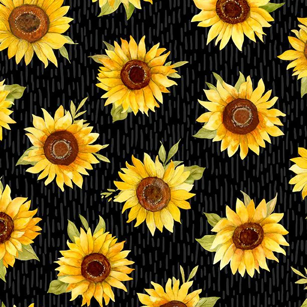Sunflower Splendor Collection Sunflower Toss Cotton Fabric 83328 - Image 2