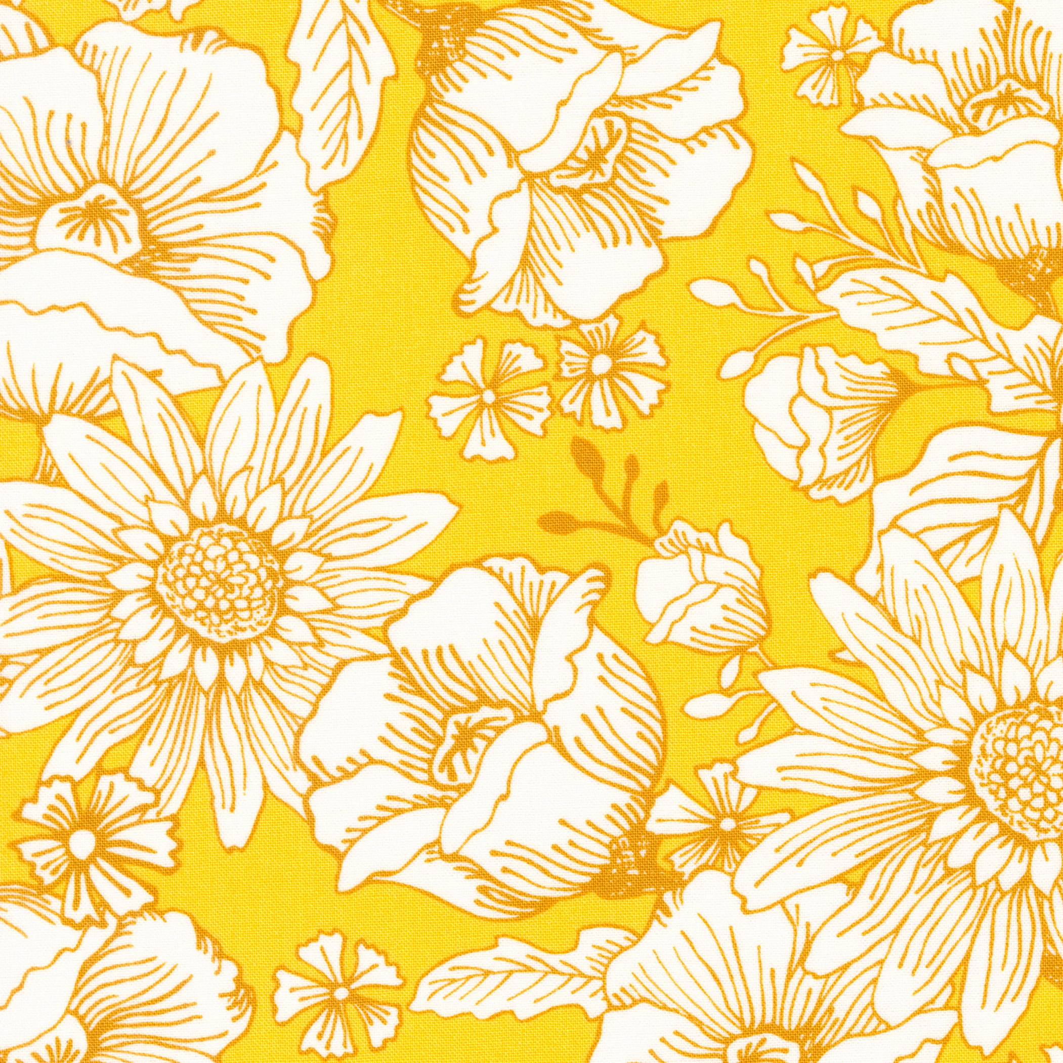 Sunflowers in My Heart Collection Large Floral Cotton Fabric 27320 - Image 6