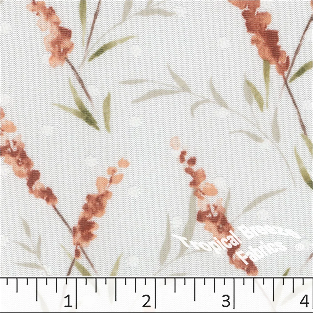 Swiss Dot Floral Print Polyester Fabric 573613 - Image 5
