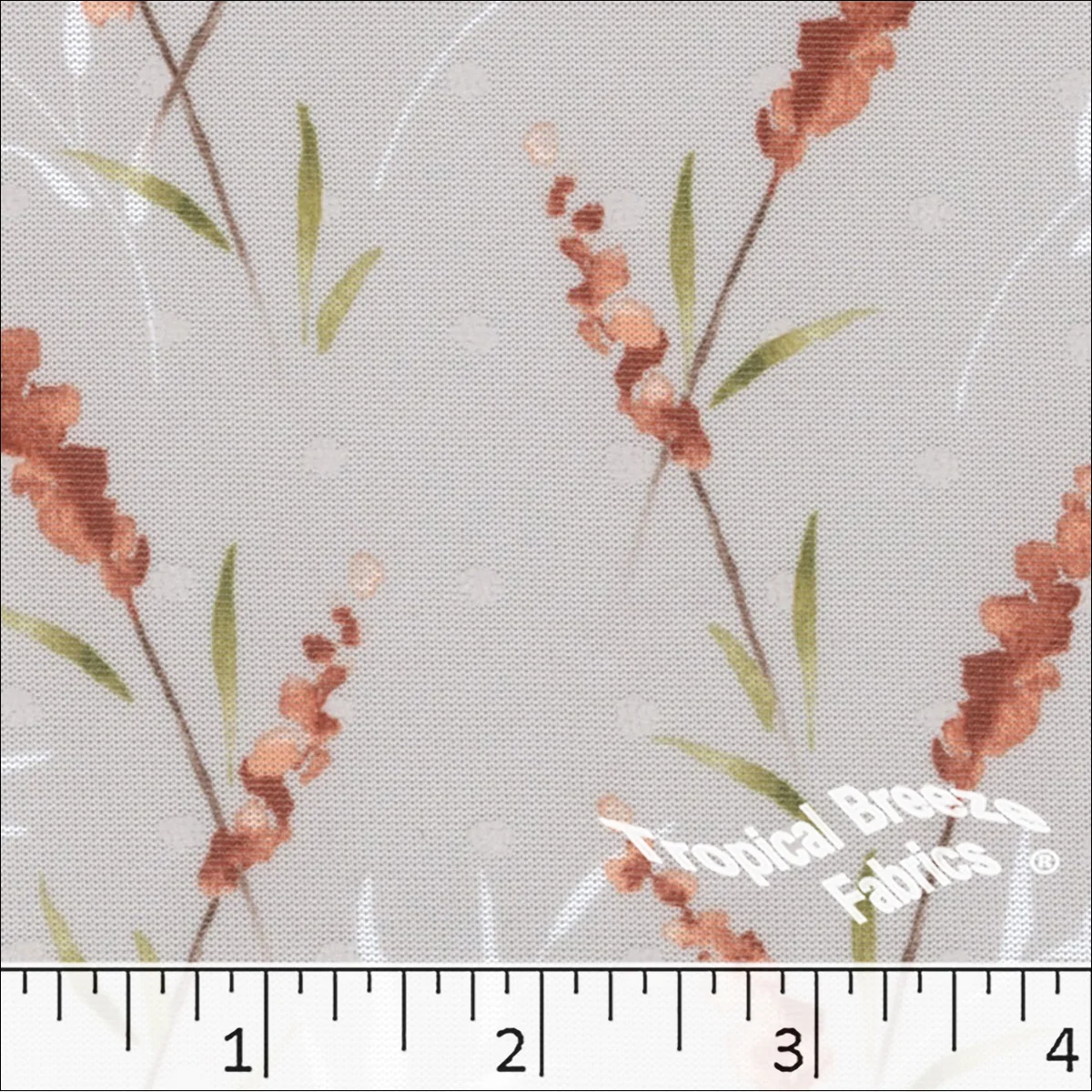 Swiss Dot Floral Print Polyester Fabric 573613 - Image 6