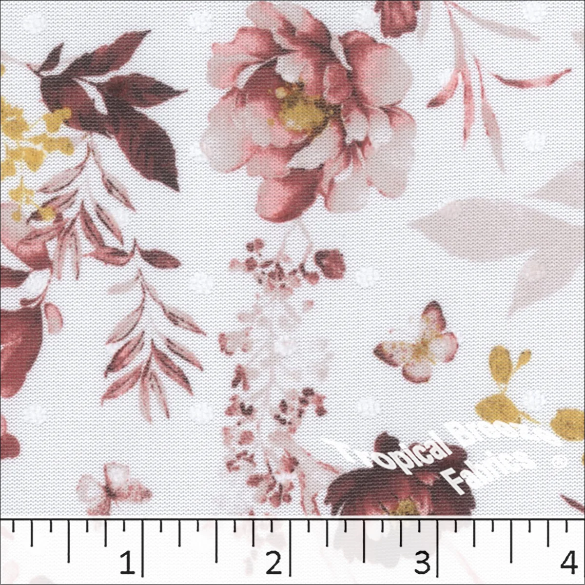 Swiss Dot Knit Floral Print Dress Fabric 573516 - Image 4
