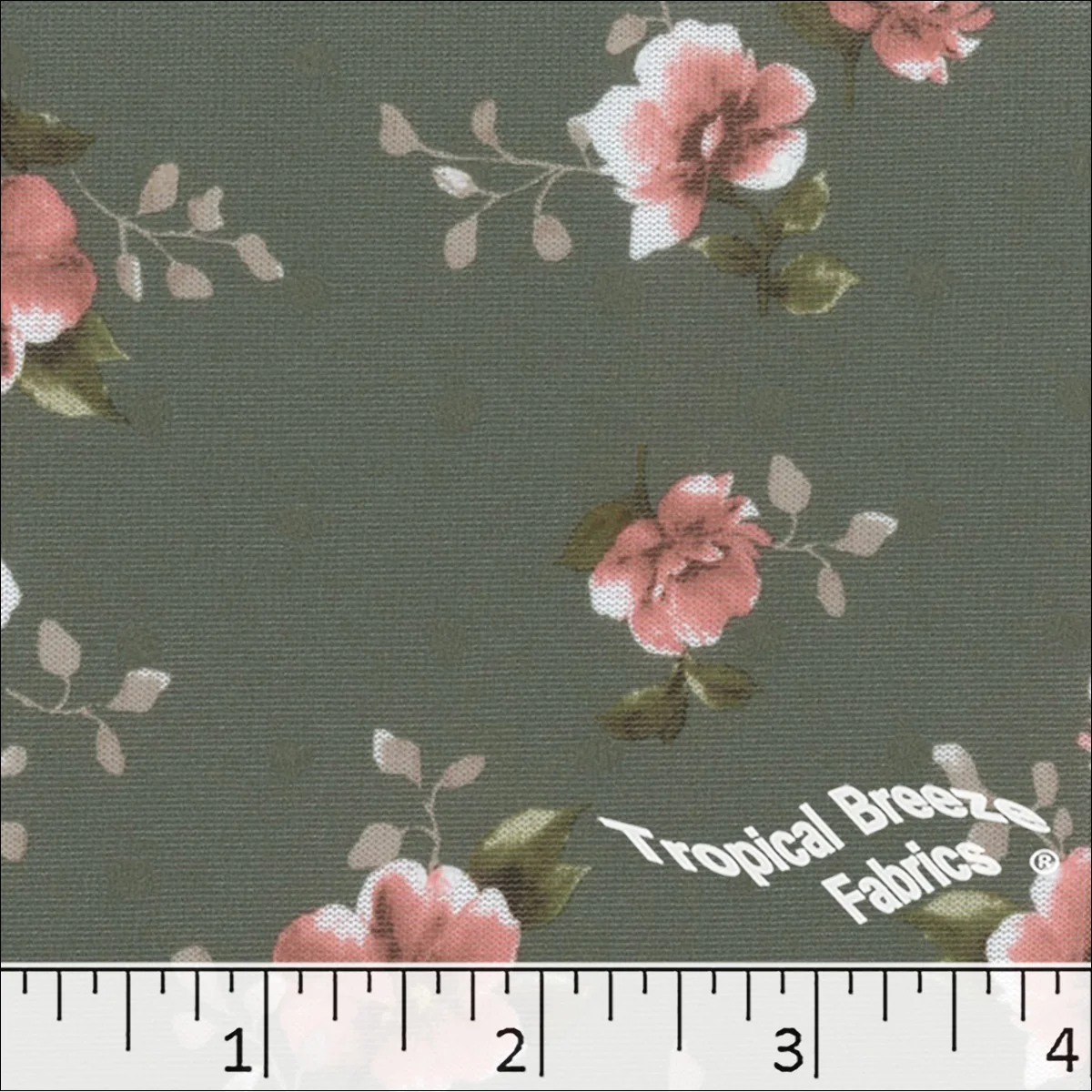 Swiss Dot Knit Floral Print Polyester Fabric 573525 - Image 2