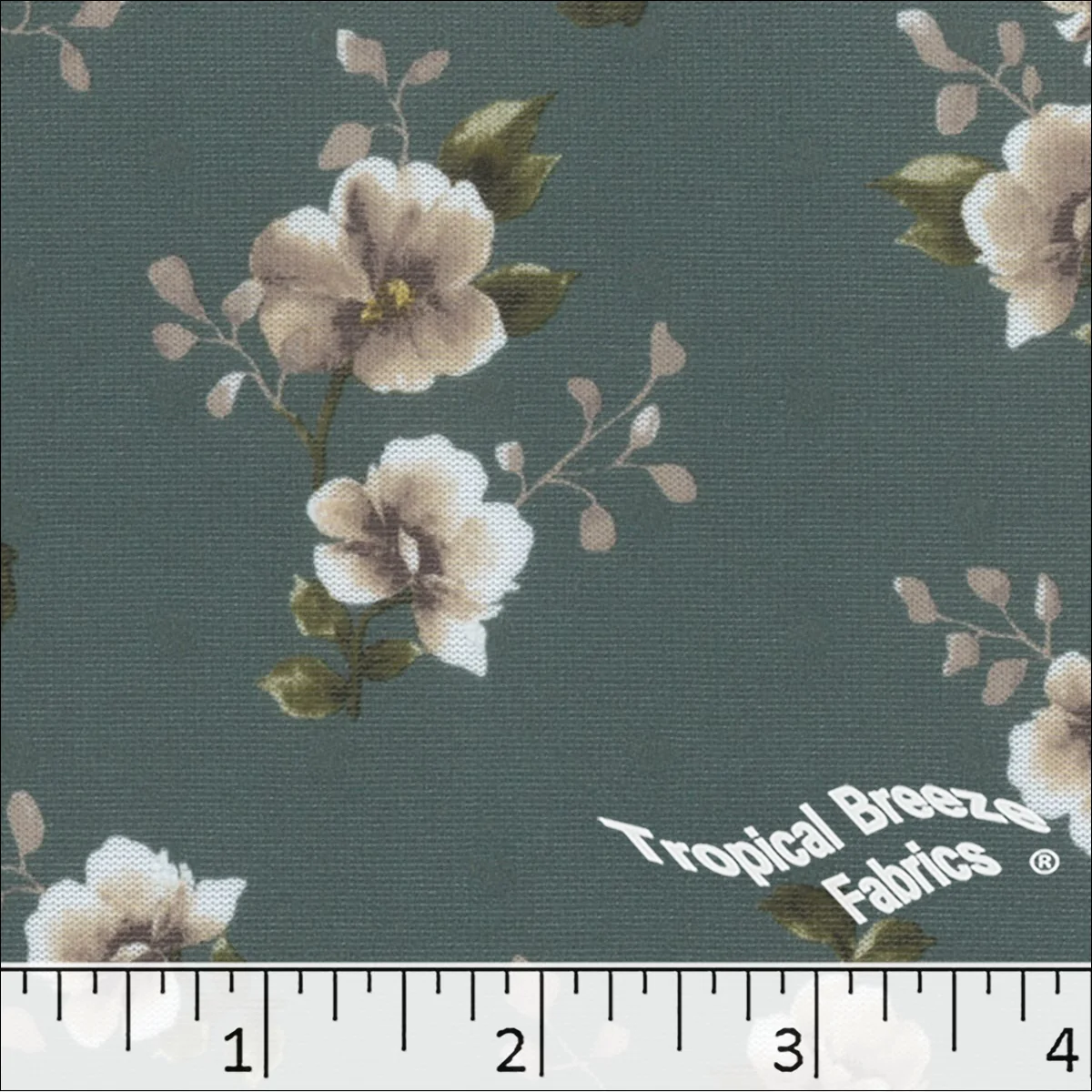 Swiss Dot Knit Floral Print Polyester Fabric 573525 - Image 3