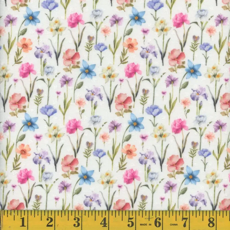Swiss Dot Wildflower Print Fabric 1358 - Image 2