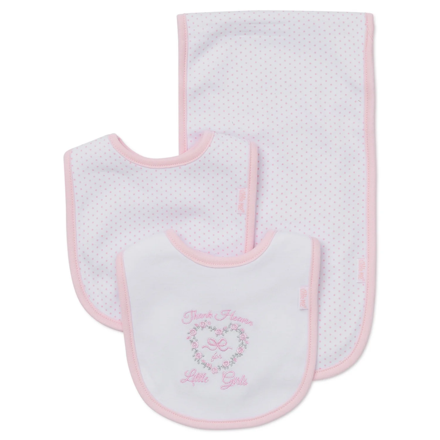 Thank Heaven For Little Girls Bib and Burp Set LB403999N