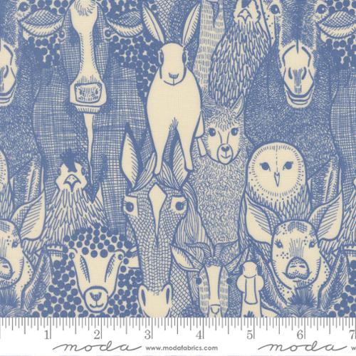 The Henhouse Collection Barnyard Faces Cotton Fabric 48431 - Image 2