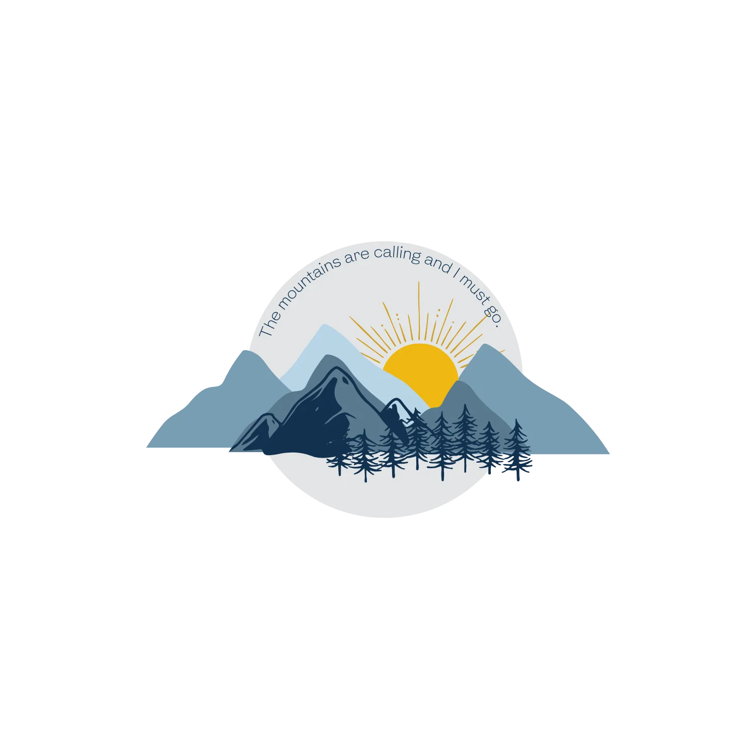 The Mountains Are Calling Sticker S013