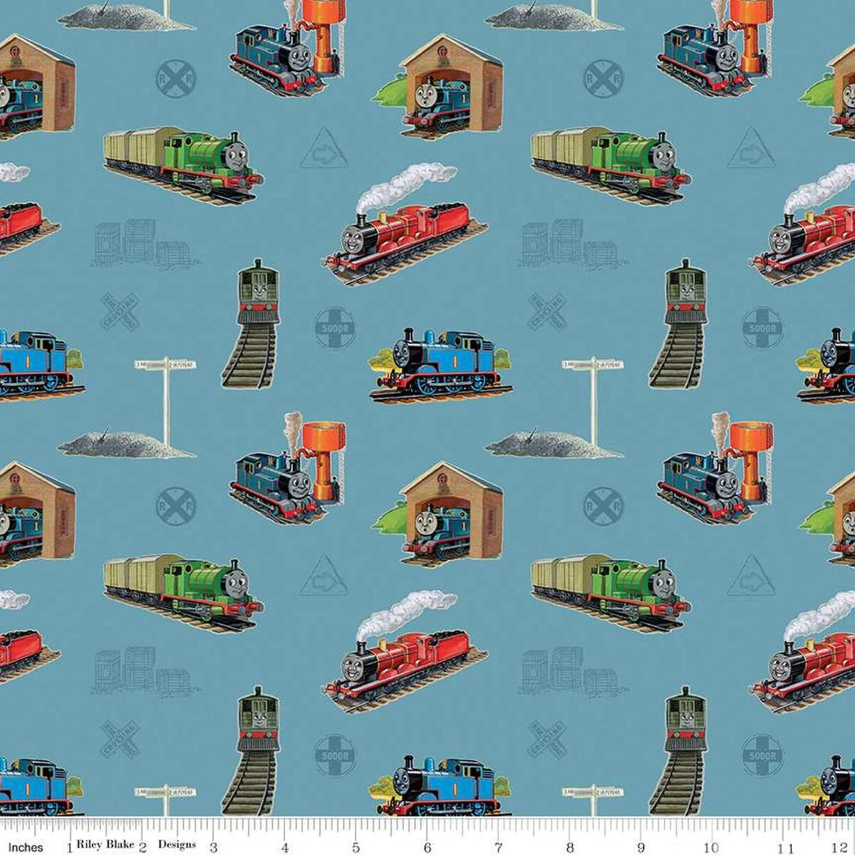 Thomas and Friends Collection Main Train Cotton Fabric CD17010 - Image 3