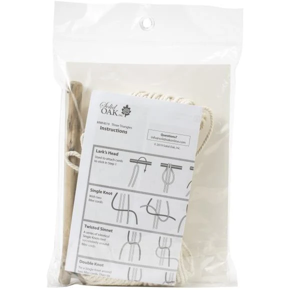 Three Triangles Macrame Wall Hanging Kit MWH019 - Image 2