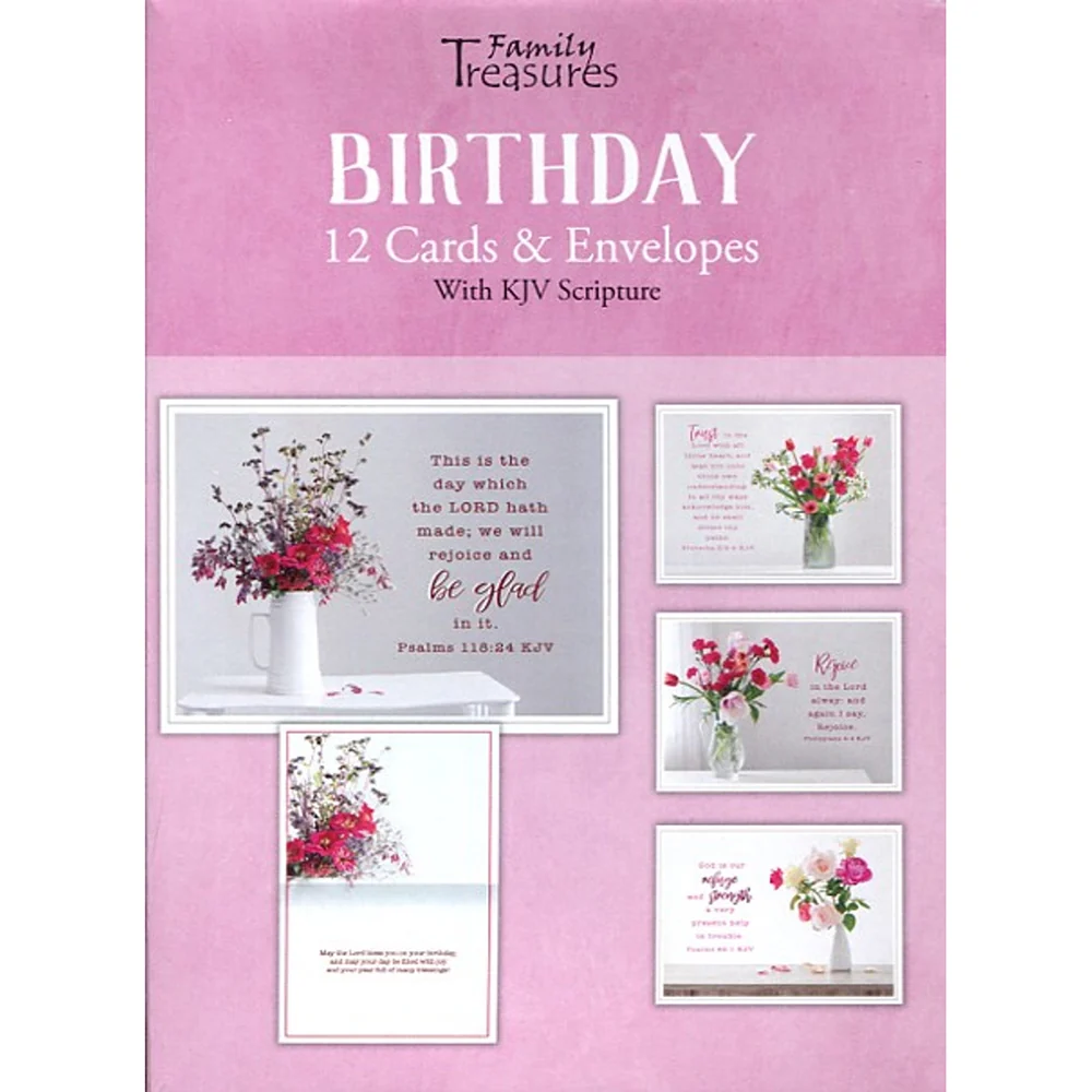 Vase of Cheer Birthday Boxed Cards FT22683