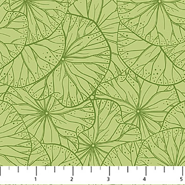Water Lilies Collection Lily Pad Toile Cotton Fabric 25064 - Image 2