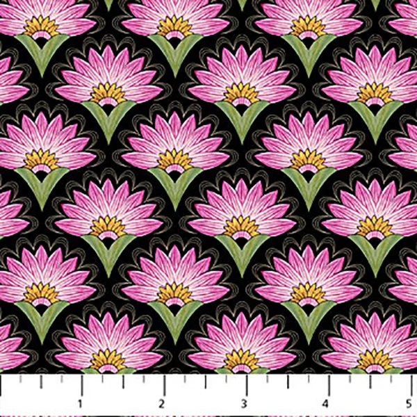 Water Lilies Collection Scallops Cotton Fabric 25061 - Image 2