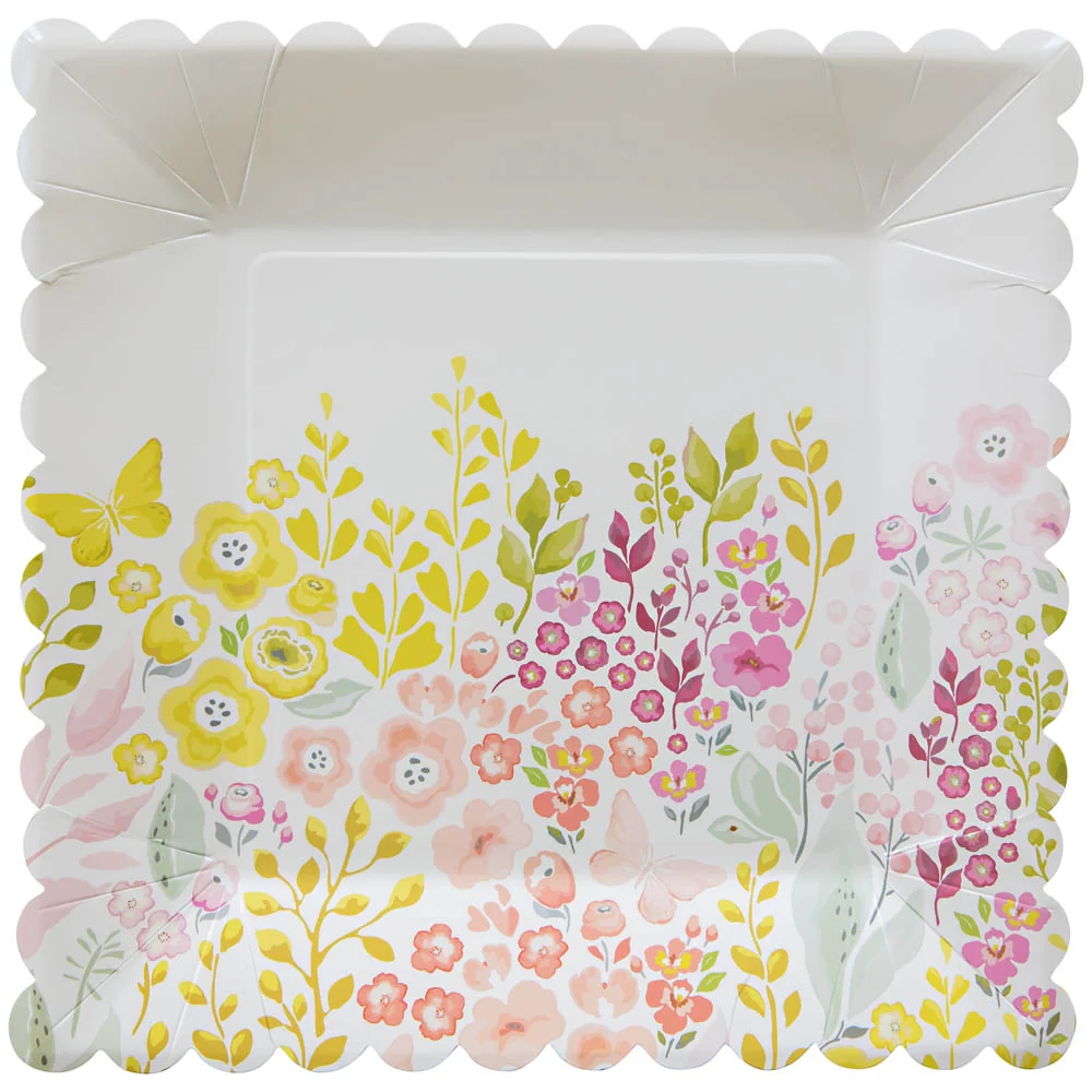 Watercolor Garden Dinner Paper Plates TW12-24453