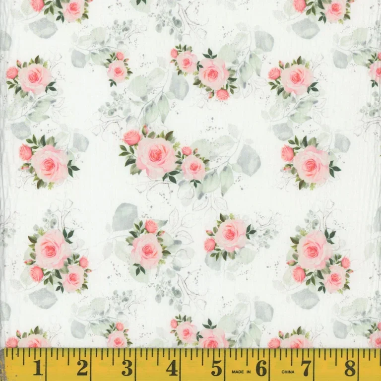 Wavy Crepe Willow Print Fabric 14417