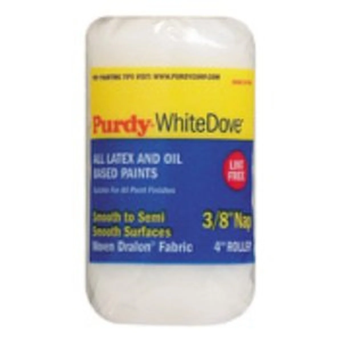 White Dove Woven Fabric 4 in. W X 3/8 in. Jumbo Mini Paint Roller Cover 1 Pk