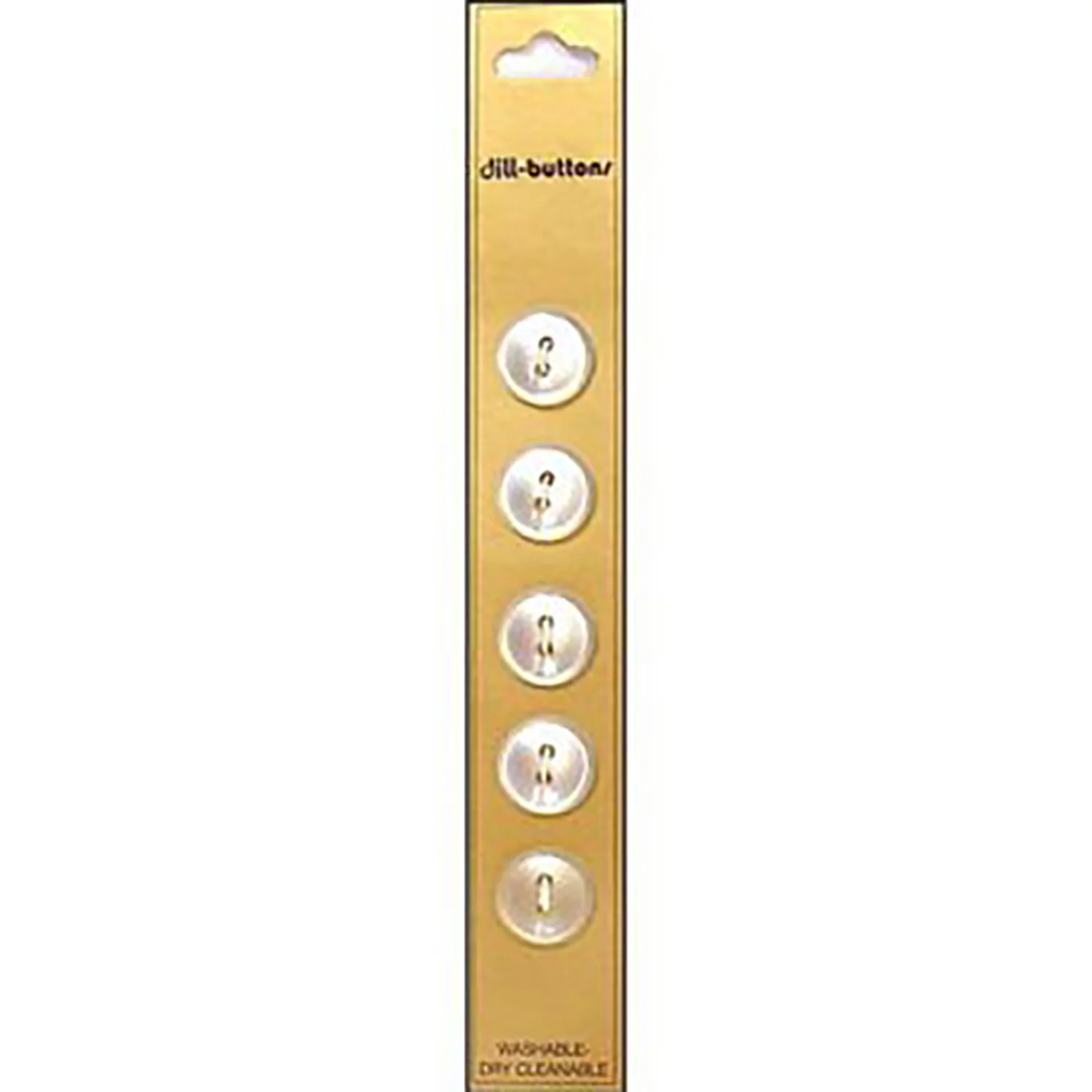 White Pearlized Buttons with Raised Edge - Image 2